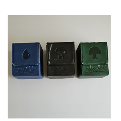 MTG Ultra Pro Magic the Gathering Deck Boxes Blue Black Green Mana Symbols Set - Image 1