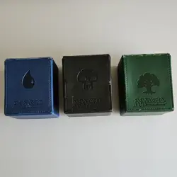 MTG Ultra Pro Magic the Gathering Deck Boxes Blue Black Green Mana Symbols Set - Image 2