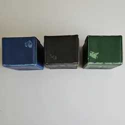 MTG Ultra Pro Magic the Gathering Deck Boxes Blue Black Green Mana Symbols Set - Image 3