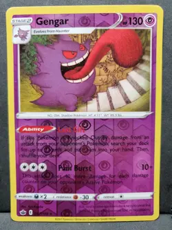 Gengar - 057/198 - Pokemon Chilling Reign Sword & Shield Reverse Holo NM - Image 1