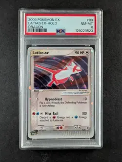 2003 Pokemon LATIAS EX #93/97 EX Dragon Unlimited Cosmos Holo Ultra Rare PSA 8 - Image 1