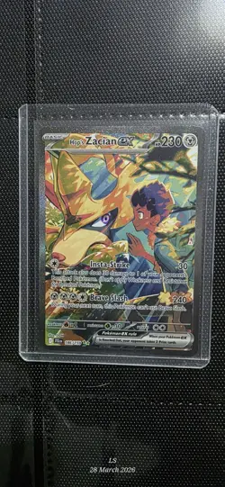 Pokemon TCG Hop's Zacian EX Full Art Holo Card 186/159 Sv09: Journey Together - Image 1