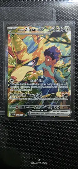 Pokemon TCG Hop's Zacian EX Full Art Holo Card 186/159 Sv09: Journey Together - Image 2