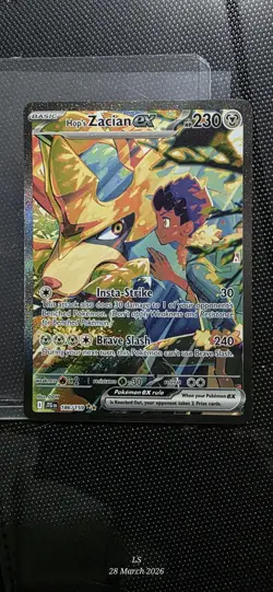 Pokemon TCG Hop's Zacian EX Full Art Holo Card 186/159 Sv09: Journey Together - Image 4