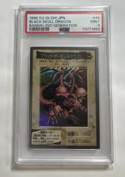 1998 YU-GI-OH! JAPANESE BANDAI-2ND GENERATION #49 BLACK SKULL DRAGON PSA 9 - Image 1