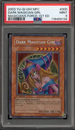 Yu-Gi-Oh! Dark Magician Girl Magician's Force 1st Ed MFC-000 Damaged Slab PSA 9 - Image 1