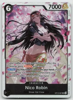 2025 One Piece Nico Robin OP12-087 SR Legacy Of The Master English - Image 1