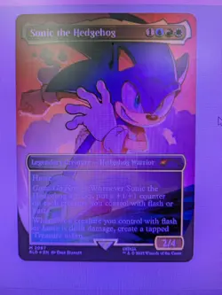 MTG Foil Sonic, The Hedgehog Secret Lair X Sonic - Image 1