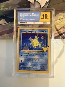 Pokemon TCG Shining Magikarp Celebrations Ultra Rare Card 66/64 ACE 10 - Image 1