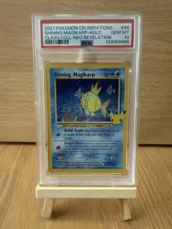 PSA 10 Shining Magikarp 66/64 Celebrations Classic Collection Pokemon TCG - Image 1