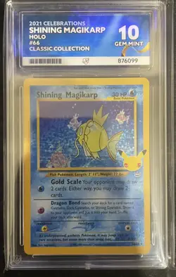 Pokemon TCG Shining Magikarp Holo Card Celebrations Collection 66/64 Ace 10 - Image 1