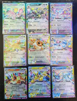 Prismatic Evolutions Eeveelution Ex 9-Card Set NM - Image 1