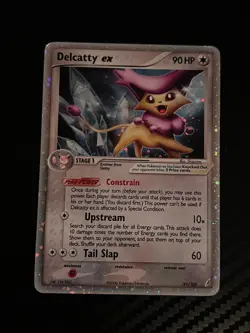 SWIRL Delcatty ex 91/100 Crystal Guardians Holo Vintage Pokemon Card TCG - Image 3
