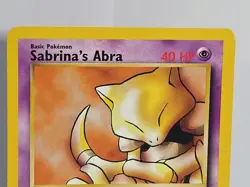 Sabrina's Abra 91/132 1st Edition Common Gym Heroes Pokemon Card 2000 WOTC MP - Image 2