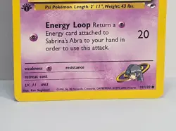 Sabrina's Abra 91/132 1st Edition Common Gym Heroes Pokemon Card 2000 WOTC MP - Image 4