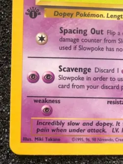 Slowpoke 55/62 Rare 1st Edition Pokemon Card- Fossil Set Near Mint Never Played - Image 4