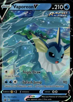 Vaporeon V Holo Promo SWSH: Sword & Shield Promo Cards SWSH150 NM - Image 1