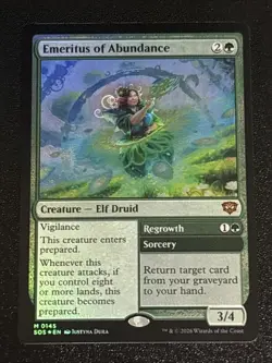 MTG Secrets of Strixhaven Emeritus of Abundance Foil 0145 NM Mythic - Image 1