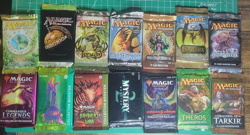 Magic The Gathering lot of 14 sealed booster packs [Collector + Play] - Image 1