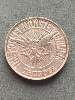 Zapdos NO.145 Pokemon Battle Coin Medal 1997 Japan Pokemon RARE Nintendo Silver - Image 3