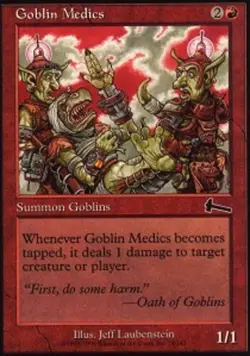 1 x Goblin Medics - Foil - Urza's Legacy - Heavy Play - MTG - Image 1