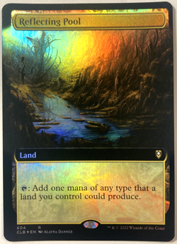 MTG Reflecting Pool (Extended Art Foil) Commander Legends Baldur's Gate 604 NM - Image 1