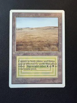 Mtg Magic The Gathering Savannah Unlimited Dual Land Near Mint - Image 1