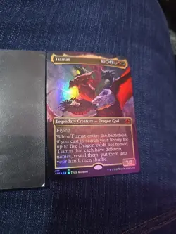 Tiamat AFR Borderless Super Foil MTG 2021 #298 - Image 1