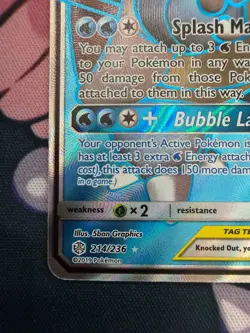 Blastoise & Piplup GX (Full Art) 214/236 Sm-Cosmic Eclipse Holo - Image 5