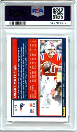DRAKE MAYE 2025 DONRUSS OPTIC HOLO PRIZM #47 PSA 10 GEM MINT PATRIOTS - Image 2