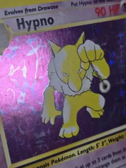 WOTC Pokemon Hypno Fossil Holo Rare English Vintage Card - Image 3