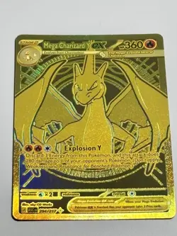 Pokemon Mega Charizard Y ex 294/217 Gold Hyper Rare Ascended Heroes Pack Fresh - Image 2