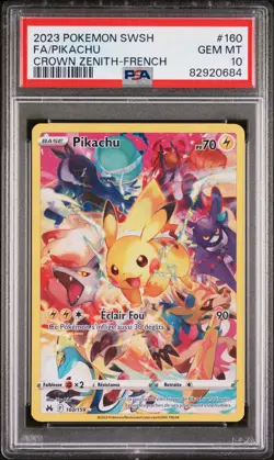 Carte Pokemon Pikachu 160/159 PSA 10 Zenith Supreme Epee Et Bouclier FR - Image 1