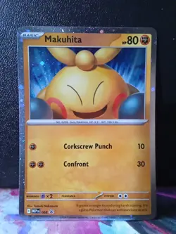 Pokemon Double Swirl 🍥 🍥 Makuhita Black Star Promo Perfect Order Cosmos #068 - Image 1