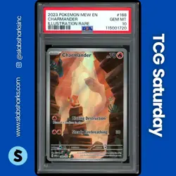 2023 POKEMON SV 151 #168/165 CHARMANDER ILLUSTRATION RARE PSA 10 - Image 1