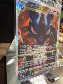 Pokemon TCG Lucario v Star SWSH291 Holo Black Star Promo Card Sealed - Image 2