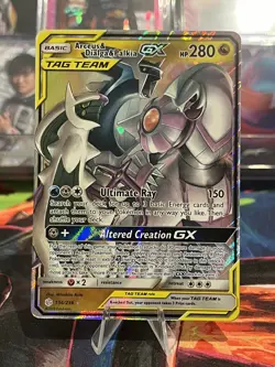 Pokemon TCG Arceus Dialga Palkia GX Cosmic Eclipse Ultra Rare Card 156/236 - Image 1