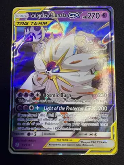 Pokemon TCG Solgaleo Lunala Tag Team GX Cosmic Eclipse Holo - Image 1