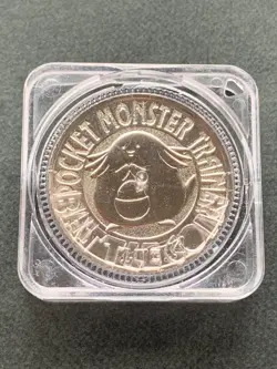 Chansey NO.113 Pokemon Battle Coin Medal 1997 Japan Pokemon RARE Nintendo Silver - Image 1