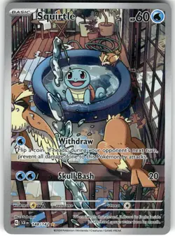 Squirtle 148/142 Illustration Rare Stellar Crown Pokemon NM - Image 1