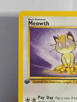 Vintage 1999 Base Set 1st Edition Meowth #56 Persian #42 Lot Pokemon TCG - Image 3