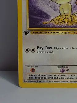 Vintage 1999 Base Set 1st Edition Meowth #56 Persian #42 Lot Pokemon TCG - Image 5