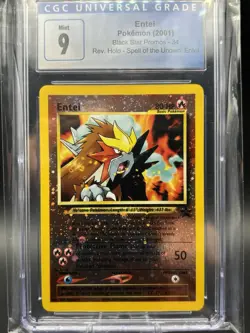 ✨ CGC 9 MINT ✨ Pokemon TCG Entei #34 Reverse Holo Black Star Promo TCG - Image 1