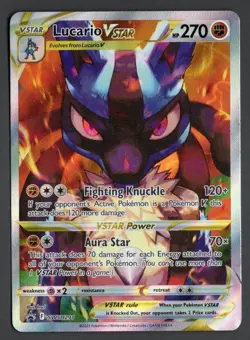Pokemon TCG 2023 Crown Zenith Set Lucario VSTAR SWSH291 Promo Full Art - Image 1