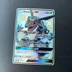 Pokemon Rayquaza GX Hidden Fates 177A/168 Secret Rare Full Art Holo GX NM - Image 1