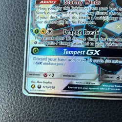 Pokemon Rayquaza GX Hidden Fates 177A/168 Secret Rare Full Art Holo GX NM - Image 2