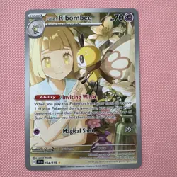 Pokemon TCG Lillie’s Ribombee 164/159 Sv09 Journey Together Full Art Holo - Image 1