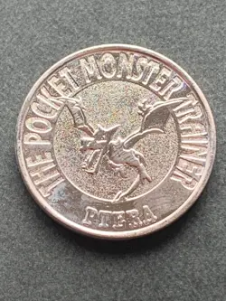 Aerodactyl NO.142 Pokemon Battle Coin Medal 1997 Japan Pokemon Nintendo Silver - Image 3
