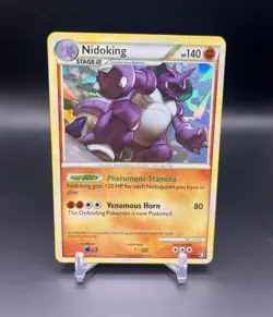 Pokemon Nidoking Triumphant Holo Rare 6/102 (Cracked Ice) - Image 1