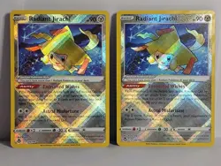 Radiant Jirachi 120/195 SWSH12: Silver Tempest Holo Pokemon TCG LP-NM X2 - Image 1